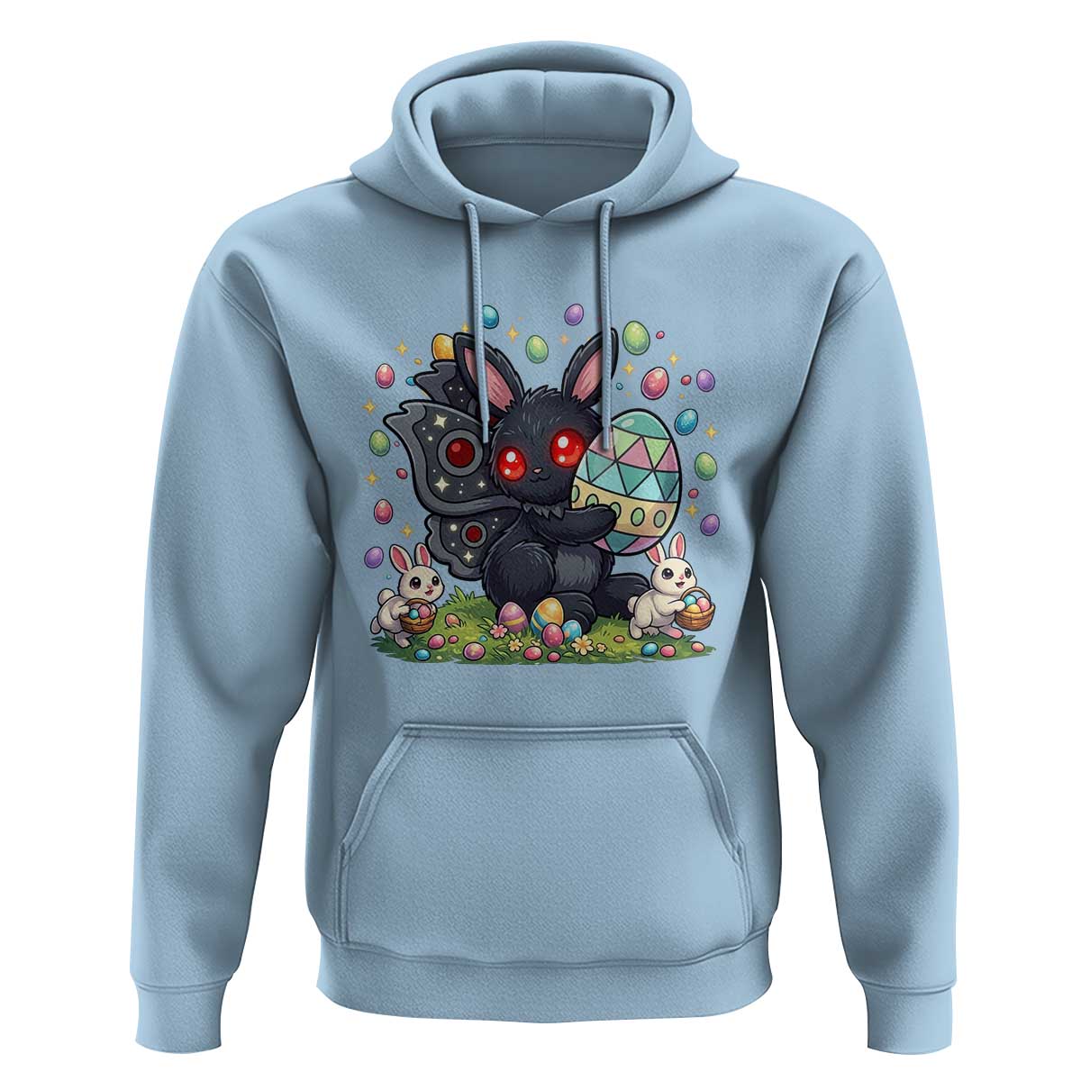 Funny Mothman Easter Bunny Ears Hoodie Cryptid Lover Gift