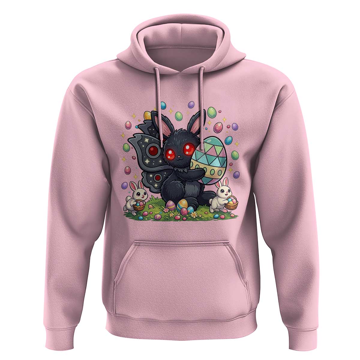 Funny Mothman Easter Bunny Ears Hoodie Cryptid Lover Gift