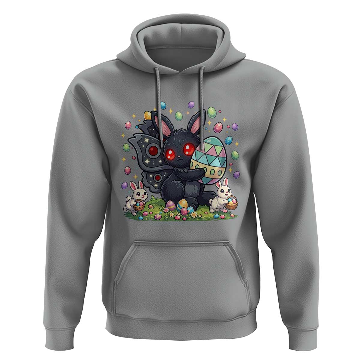 Funny Mothman Easter Bunny Ears Hoodie Cryptid Lover Gift