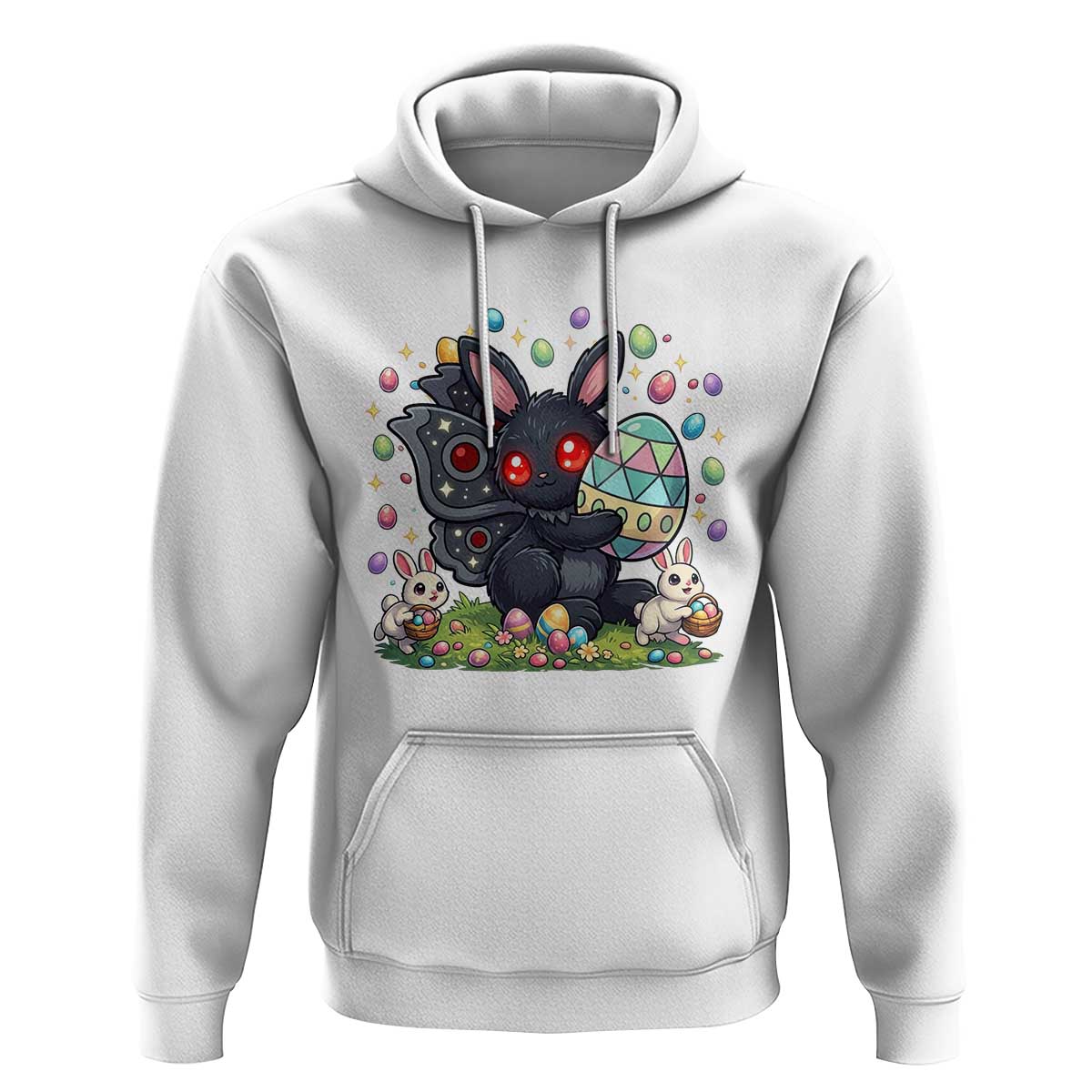 Funny Mothman Easter Bunny Ears Hoodie Cryptid Lover Gift