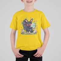 Funny Mothman Easter Bunny Ears T Shirt For Kid Cryptid Lover Gift