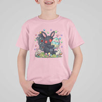Funny Mothman Easter Bunny Ears T Shirt For Kid Cryptid Lover Gift