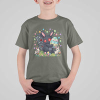 Funny Mothman Easter Bunny Ears T Shirt For Kid Cryptid Lover Gift