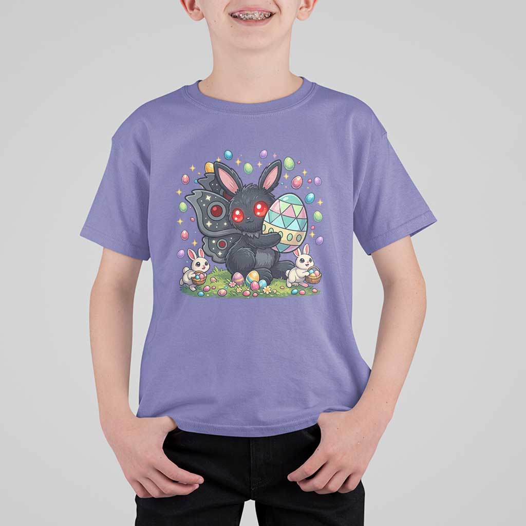 Funny Mothman Easter Bunny Ears T Shirt For Kid Cryptid Lover Gift