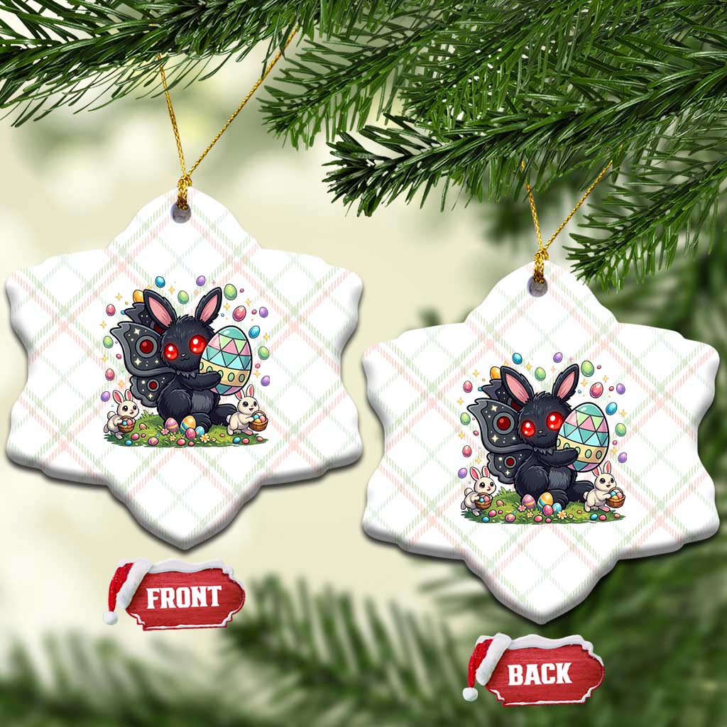 Funny Mothman Easter Bunny Ears Ceramic Ornament Cryptid Lover Gift