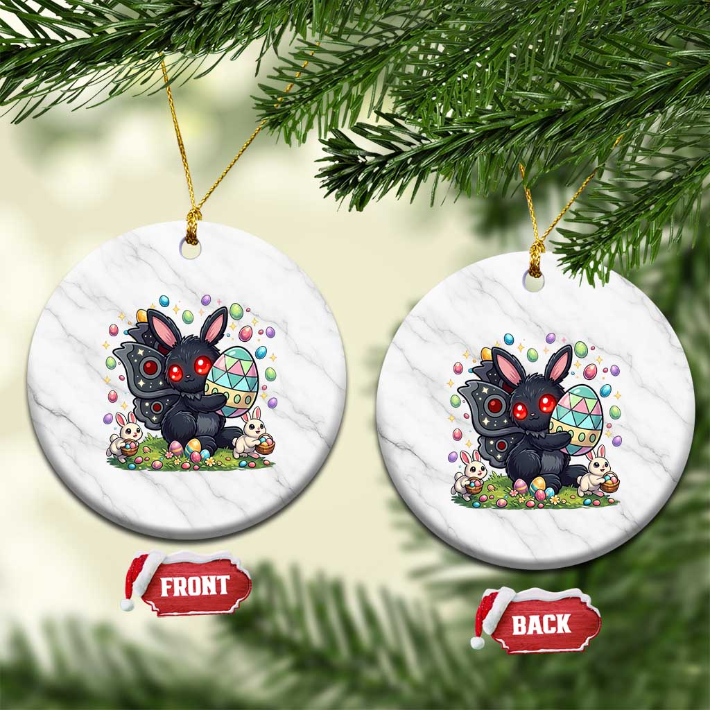Funny Mothman Easter Bunny Ears Ceramic Ornament Cryptid Lover Gift