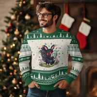 Funny Mothman Easter Bunny Ears Ugly Christmas Sweater Cryptid Lover Gift