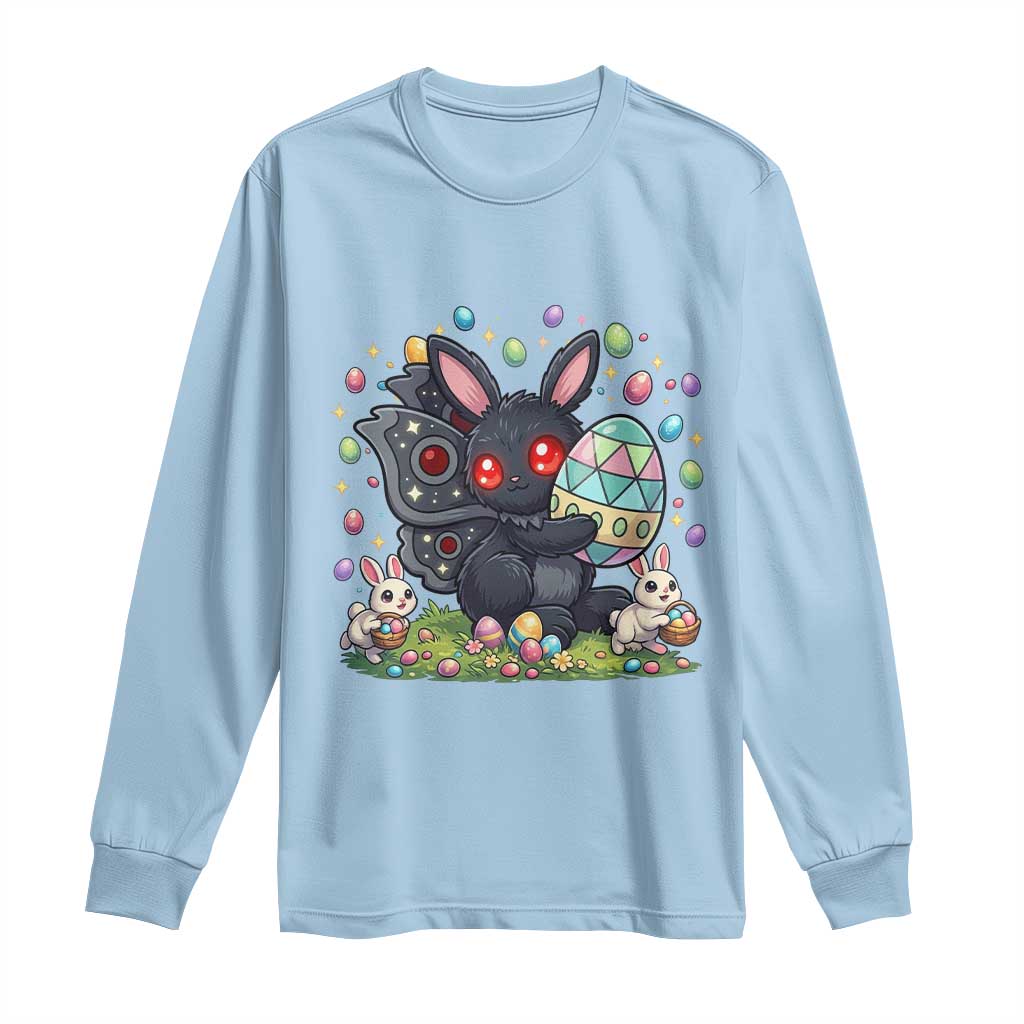 Funny Mothman Easter Bunny Ears Long Sleeve Shirt Cryptid Lover Gift