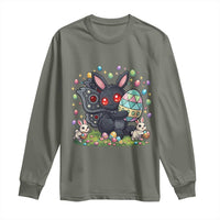 Funny Mothman Easter Bunny Ears Long Sleeve Shirt Cryptid Lover Gift