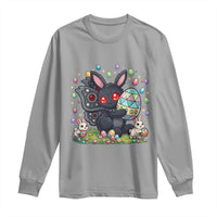 Funny Mothman Easter Bunny Ears Long Sleeve Shirt Cryptid Lover Gift
