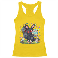 Funny Mothman Easter Bunny Ears Racerback Tank Top Cryptid Lover Gift