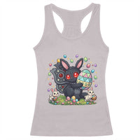 Funny Mothman Easter Bunny Ears Racerback Tank Top Cryptid Lover Gift