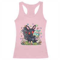 Funny Mothman Easter Bunny Ears Racerback Tank Top Cryptid Lover Gift