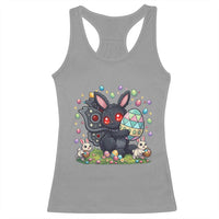 Funny Mothman Easter Bunny Ears Racerback Tank Top Cryptid Lover Gift