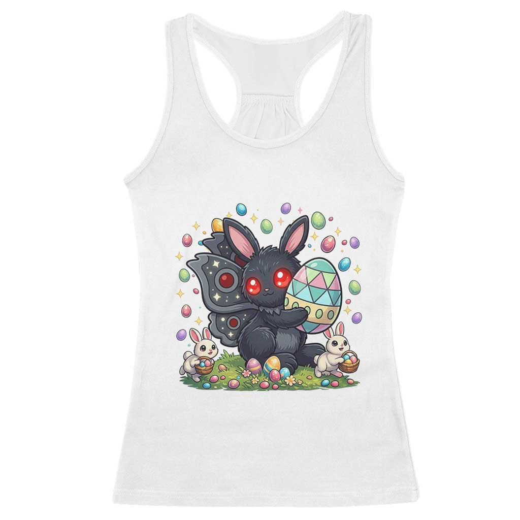 Funny Mothman Easter Bunny Ears Racerback Tank Top Cryptid Lover Gift