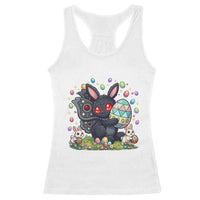 Funny Mothman Easter Bunny Ears Racerback Tank Top Cryptid Lover Gift
