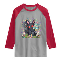 Funny Mothman Easter Bunny Ears Raglan Shirt Cryptid Lover Gift
