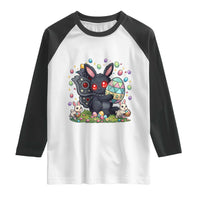 Funny Mothman Easter Bunny Ears Raglan Shirt Cryptid Lover Gift