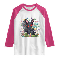 Funny Mothman Easter Bunny Ears Raglan Shirt Cryptid Lover Gift