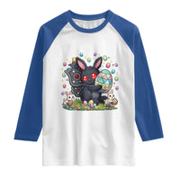 Funny Mothman Easter Bunny Ears Raglan Shirt Cryptid Lover Gift
