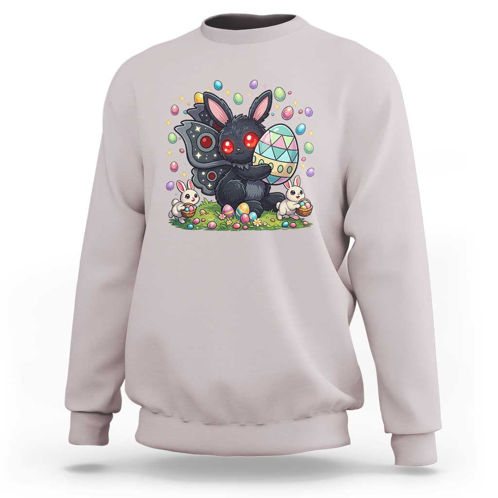 Funny Mothman Easter Bunny Ears Sweatshirt Cryptid Lover Gift