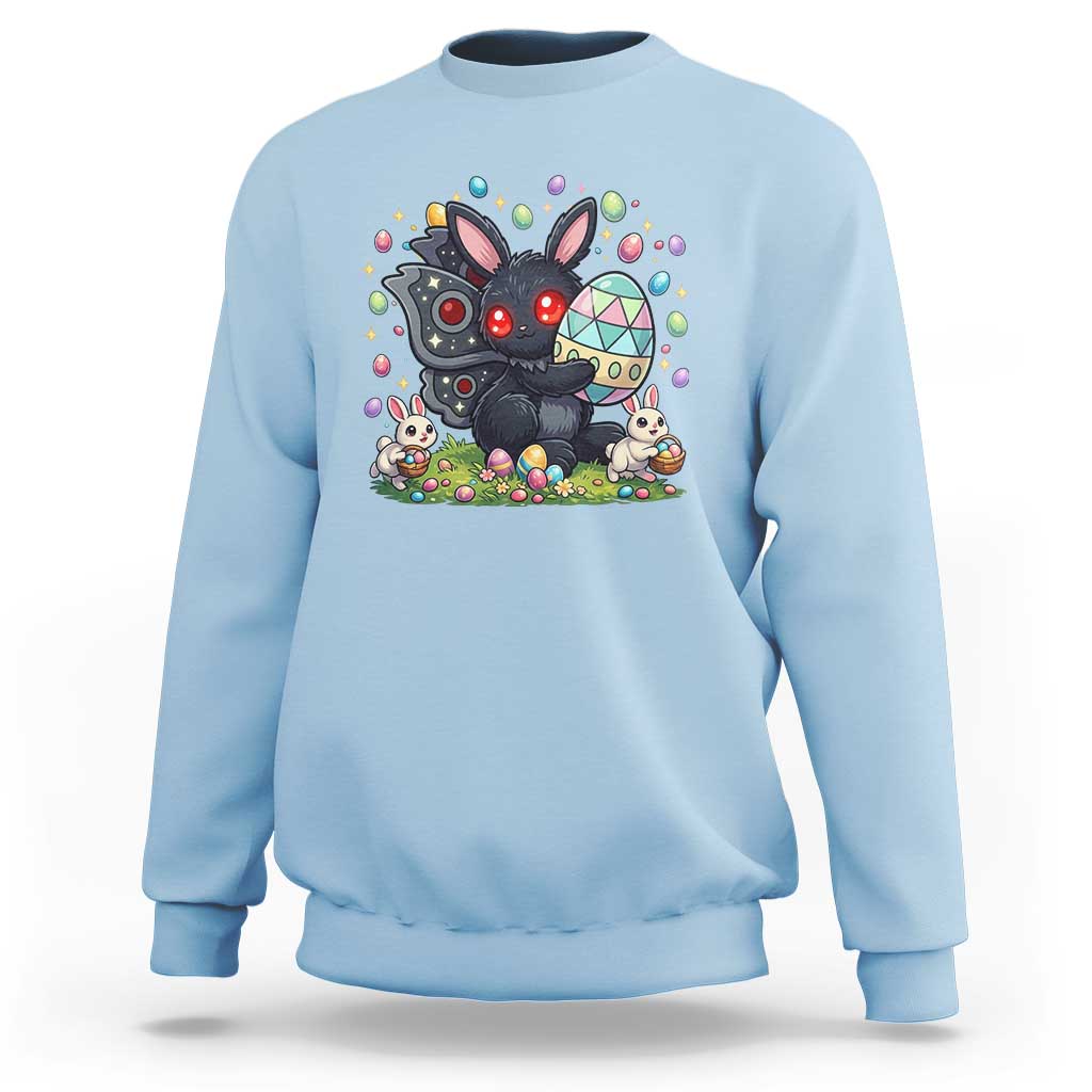 Funny Mothman Easter Bunny Ears Sweatshirt Cryptid Lover Gift