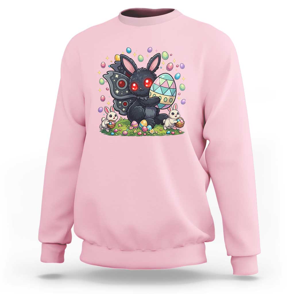 Funny Mothman Easter Bunny Ears Sweatshirt Cryptid Lover Gift