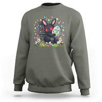 Funny Mothman Easter Bunny Ears Sweatshirt Cryptid Lover Gift