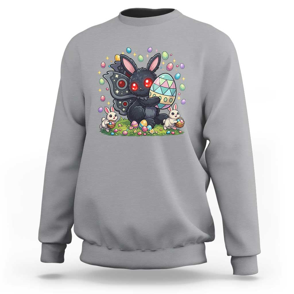 Funny Mothman Easter Bunny Ears Sweatshirt Cryptid Lover Gift