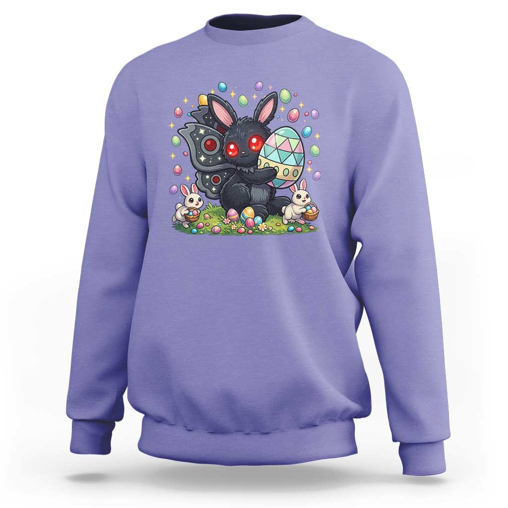 Funny Mothman Easter Bunny Ears Sweatshirt Cryptid Lover Gift