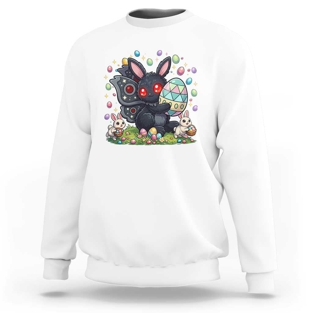 Funny Mothman Easter Bunny Ears Sweatshirt Cryptid Lover Gift