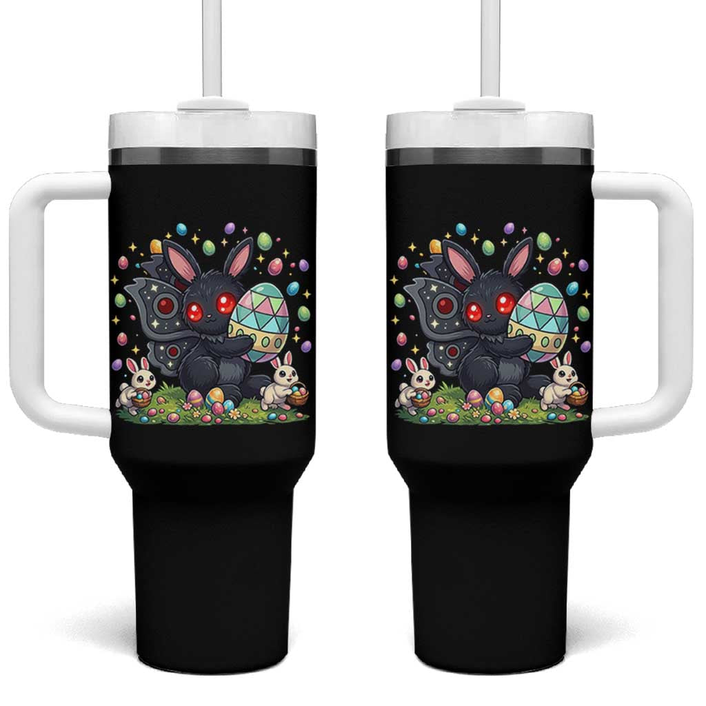 Funny Mothman Easter Bunny Ears Tumbler With Handle Cryptid Lover Gift