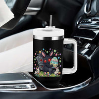 Funny Mothman Easter Bunny Ears Tumbler With Handle Cryptid Lover Gift