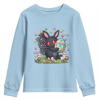 Funny Mothman Easter Bunny Ears Youth Sweatshirt Cryptid Lover Gift