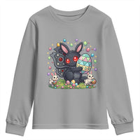 Funny Mothman Easter Bunny Ears Youth Sweatshirt Cryptid Lover Gift