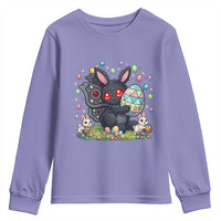 Funny Mothman Easter Bunny Ears Youth Sweatshirt Cryptid Lover Gift