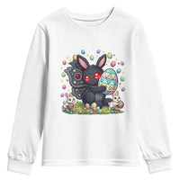 Funny Mothman Easter Bunny Ears Youth Sweatshirt Cryptid Lover Gift