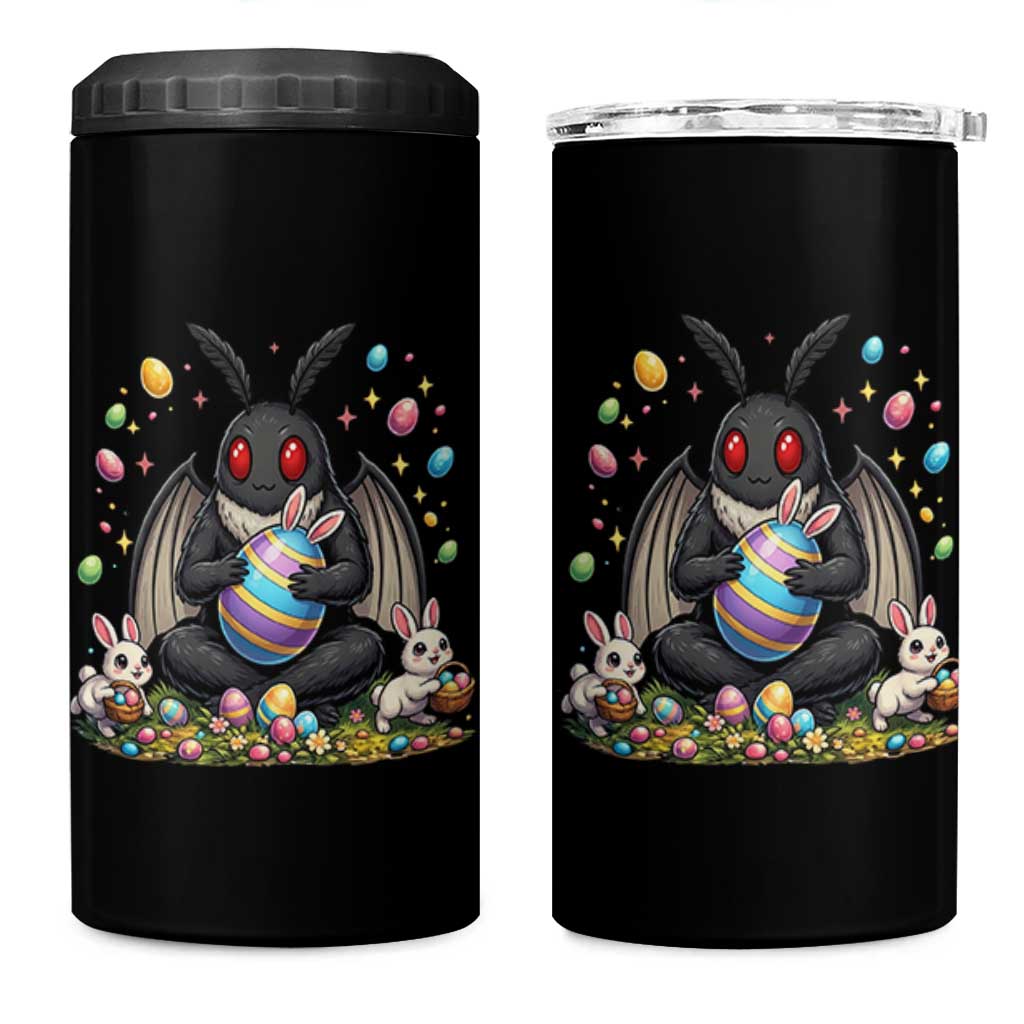 Mothman Easter Bunny 4 in 1 Can Cooler Tumbler Funny West Virginia Cryptid Lover Gift