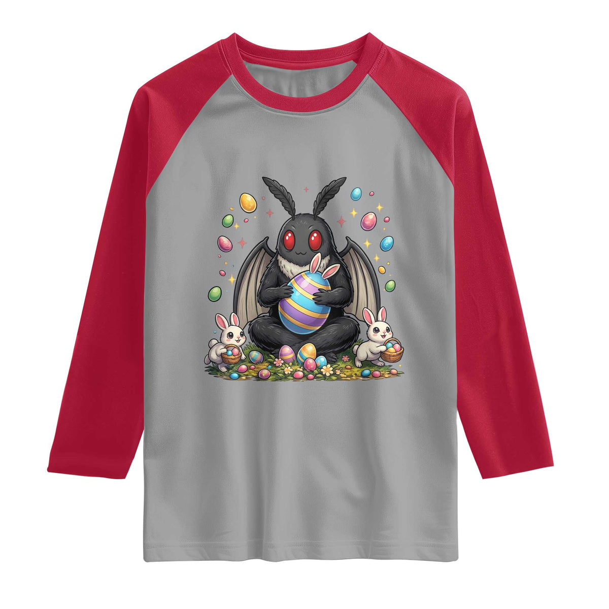 Mothman Easter Bunny Raglan Shirt Funny West Virginia Cryptid Lover Gift