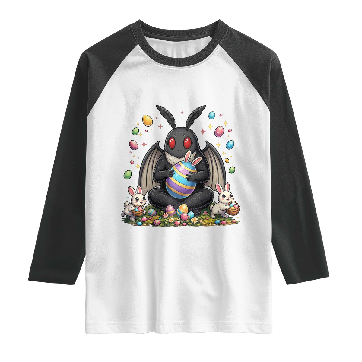 Mothman Easter Bunny Raglan Shirt Funny West Virginia Cryptid Lover Gift