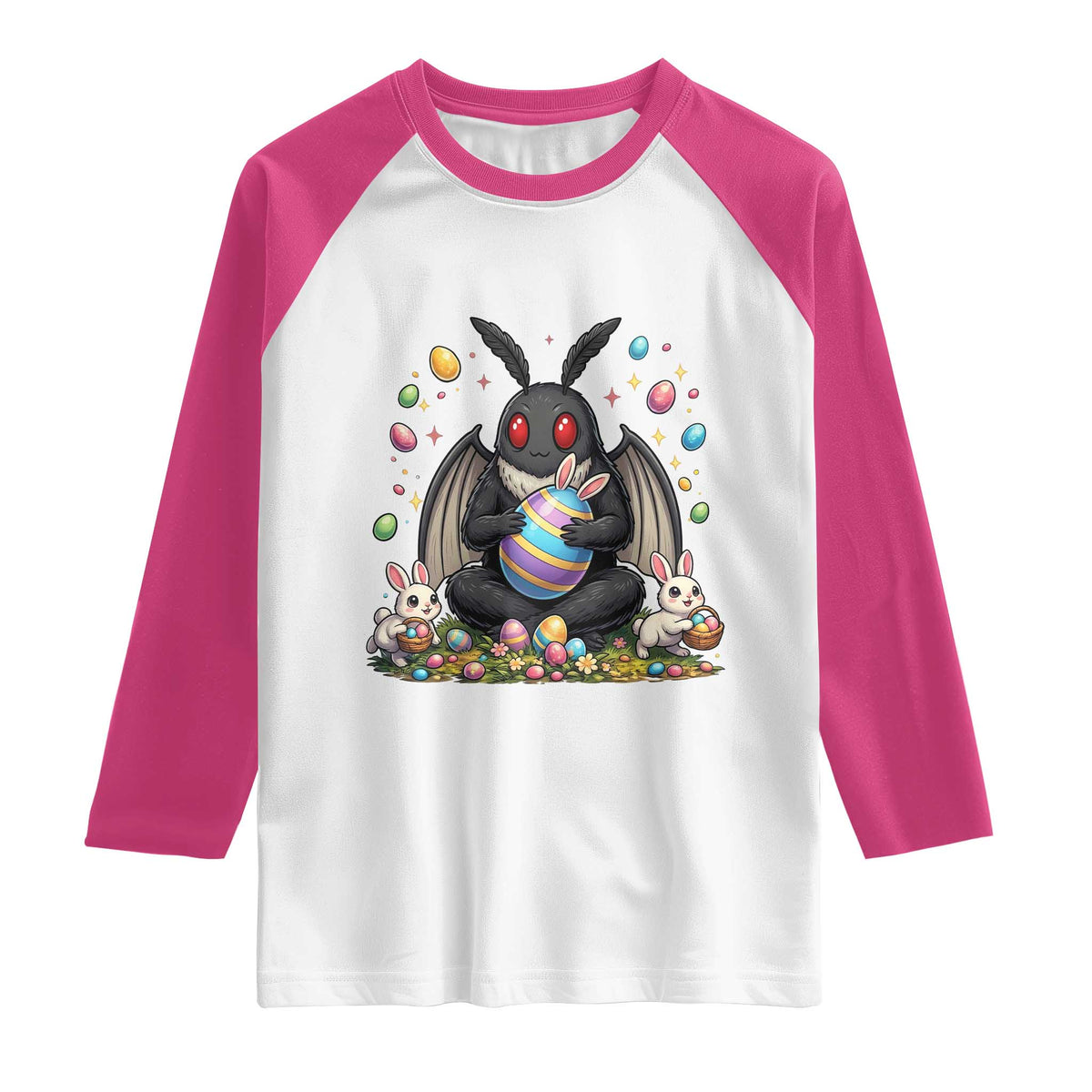 Mothman Easter Bunny Raglan Shirt Funny West Virginia Cryptid Lover Gift
