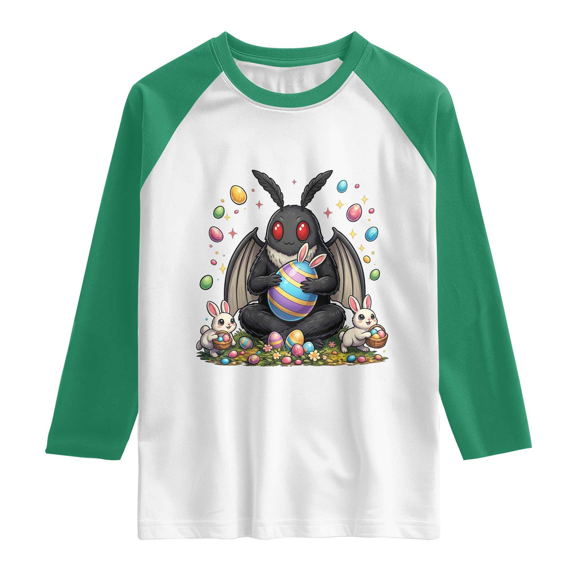 Mothman Easter Bunny Raglan Shirt Funny West Virginia Cryptid Lover Gift