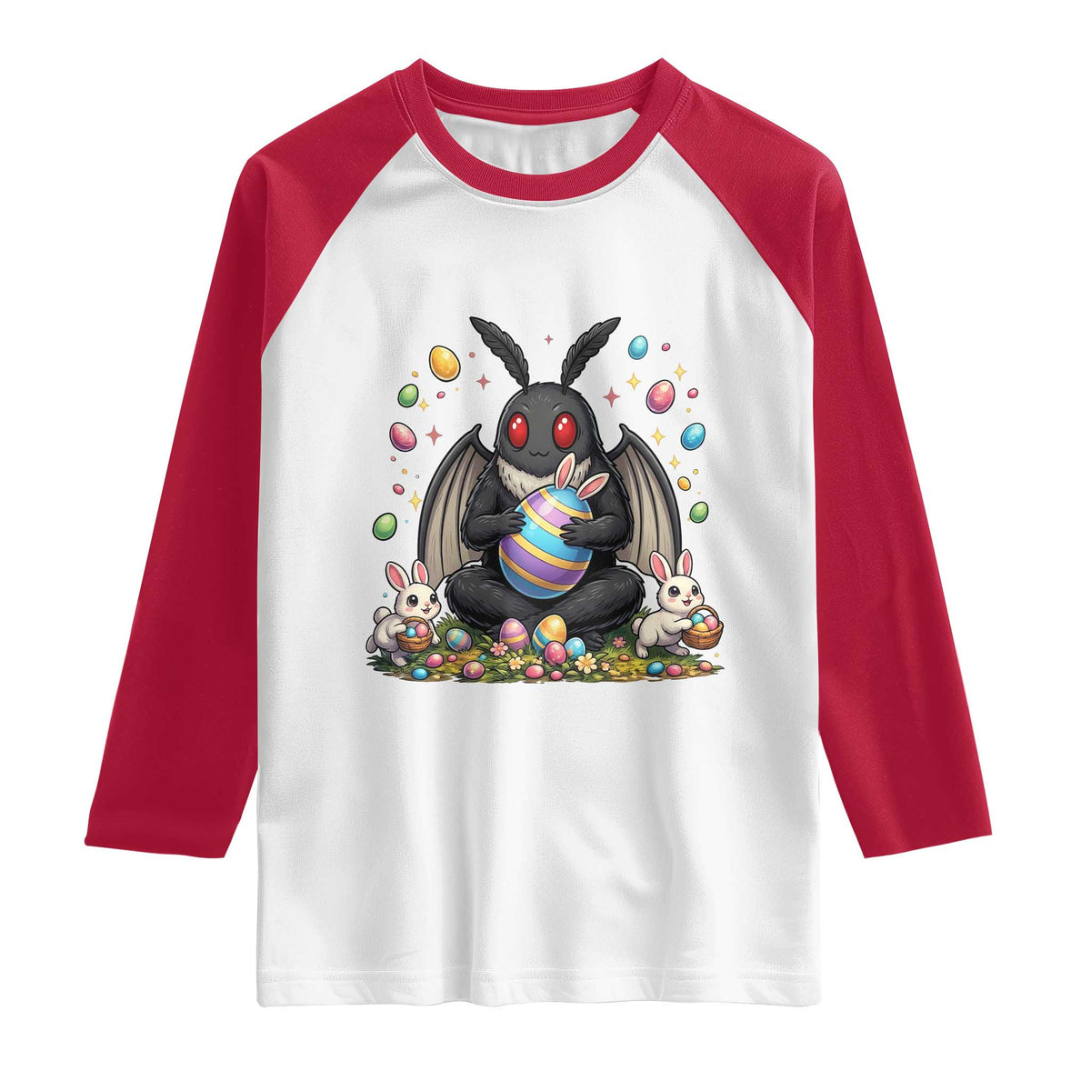Mothman Easter Bunny Raglan Shirt Funny West Virginia Cryptid Lover Gift