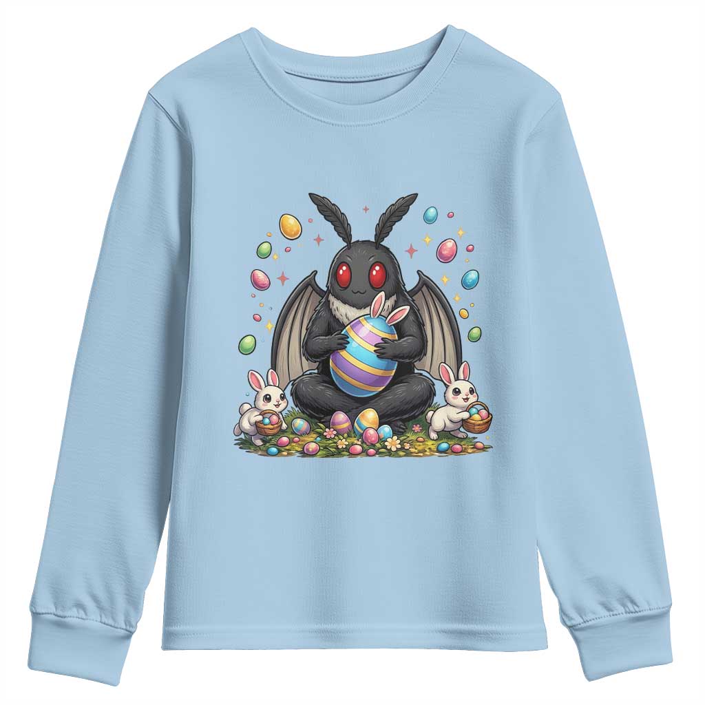 Mothman Easter Bunny Youth Sweatshirt Funny West Virginia Cryptid Lover Gift
