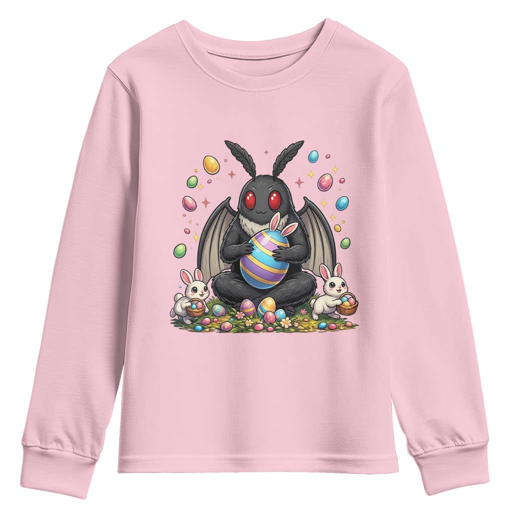 Mothman Easter Bunny Youth Sweatshirt Funny West Virginia Cryptid Lover Gift