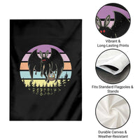 Retro Sunset Mothman Easter Egg Hunt Garden Flag Cryptid Lover Gift