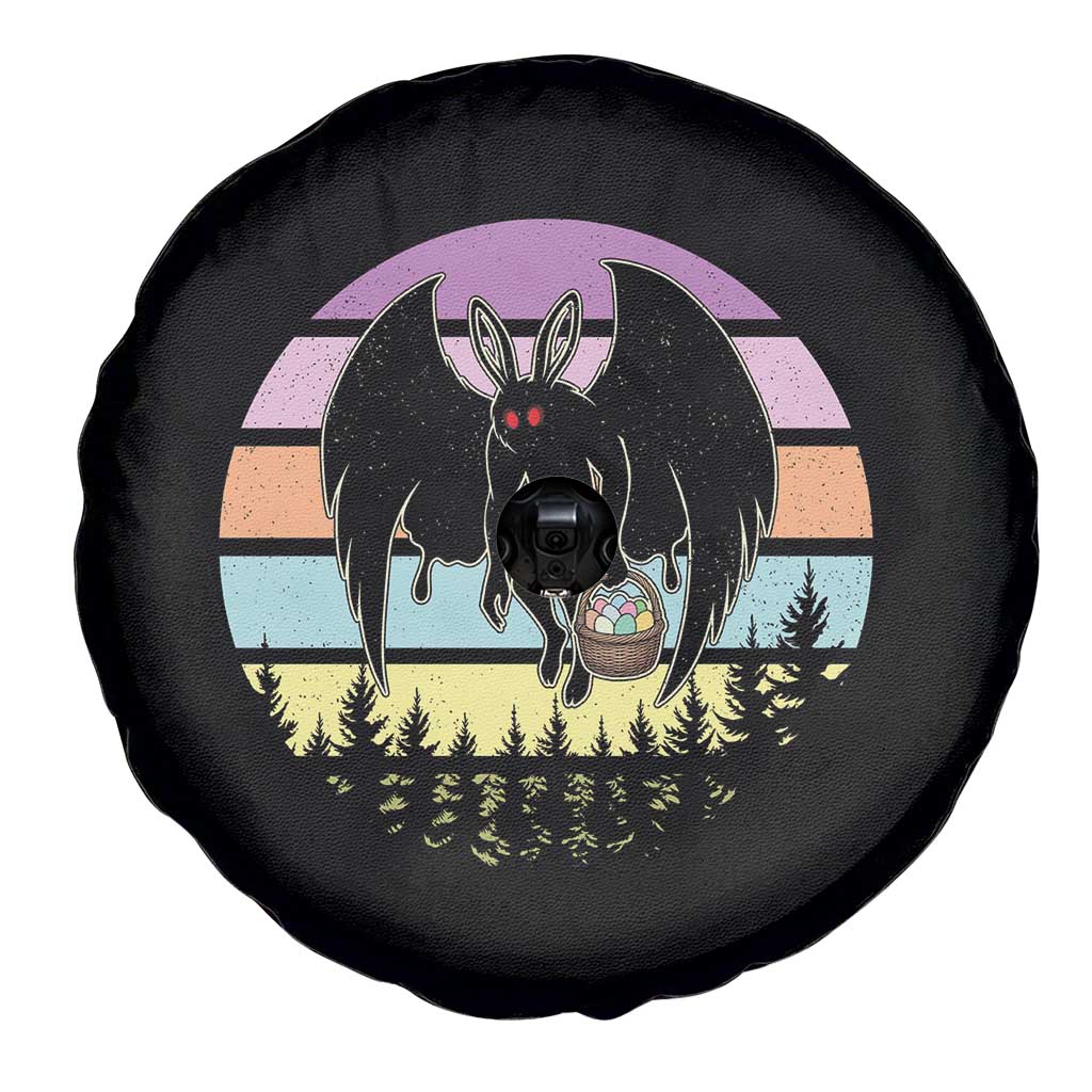 Retro Sunset Mothman Easter Egg Hunt Spare Tire Cover Cryptid Lover Gift
