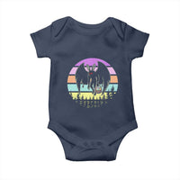 Retro Sunset Mothman Easter Egg Hunt Baby Onesie Cryptid Lover Gift