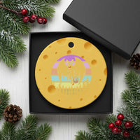 Retro Sunset Mothman Easter Egg Hunt Ceramic Ornament Cryptid Lover Gift