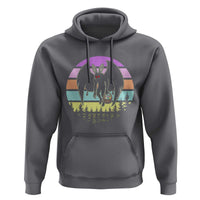 Retro Sunset Mothman Easter Egg Hunt Hoodie Cryptid Lover Gift